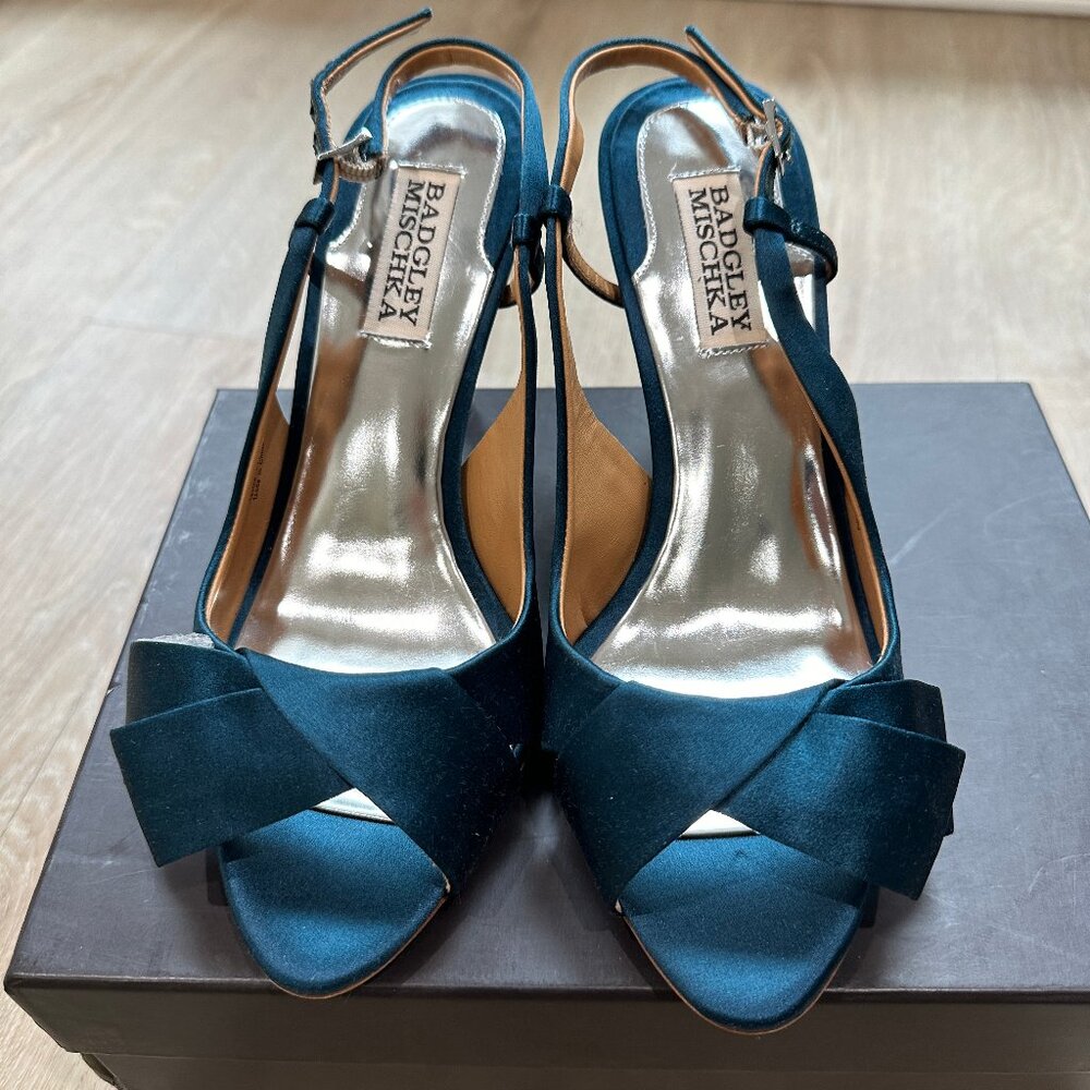 BADGLEY MISCHKA GWYNN Slingback Sandal Teal - Picture 4 of 5